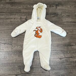 Winnie the Pooh onesie with hoodie 3/6 months old